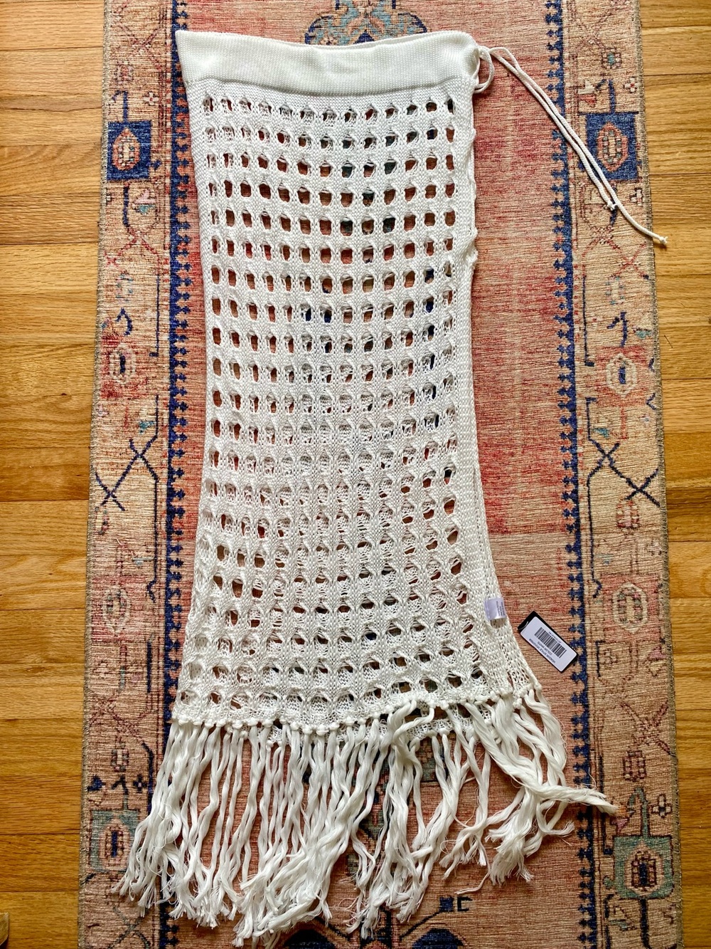 Lulus white crochet sarong bathing suit coverup